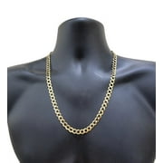 Mens Curb Chain Necklaces 10K, Gold, 16 Inches